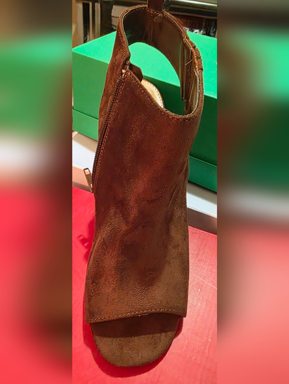 a.n.a. Brown Suede Block Heel Sandal - Picture 3 of 4